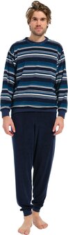 Robson Heren Badstof Pyjama Darkt Blue 27232-714-3 | 28984