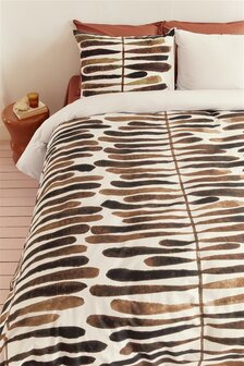 VT Wonen Dekbedovertrek Botanic Stripe Terra | 29884