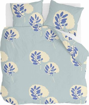 Walra Dekbedovertrek Remade Romantic Leaves Blauw 27947