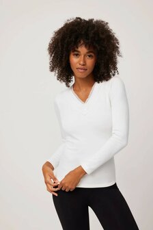 Ysabel Mora Dames Thermo Long Sleeve Shirt White 70009 | 30970