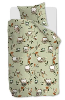 Beddinghouse Kids Dekbedovertrek Owlsome Green | 31062