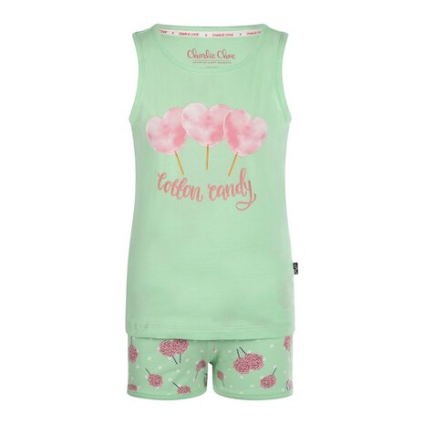 Charlie Choe Meisjes Shortama Soft Green R51001-41 | 29998