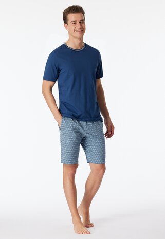 Schiesser Mix+Relax Heren Short Blue Grey 180288-808 | 29664