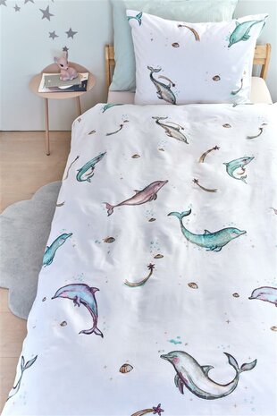 Beddinghouse Kids Dekbedovertrek Magical Dolphins Multi 25054